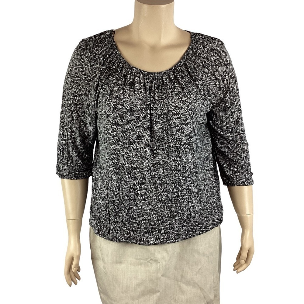 MICHAEL Michael Kors Top Size 1X Black Print